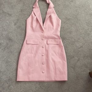 NWT Meshki Suit Daniella  Haltered Dress In Light Pink.  SZ S